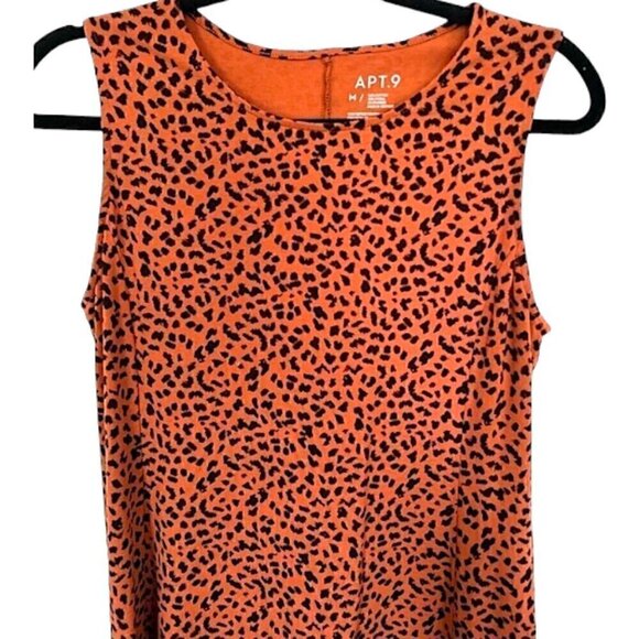 Cheetah Print Sleeveless Flowy Animal Print Lightweight Cotton Sun Dress M - Picture 3 of 3